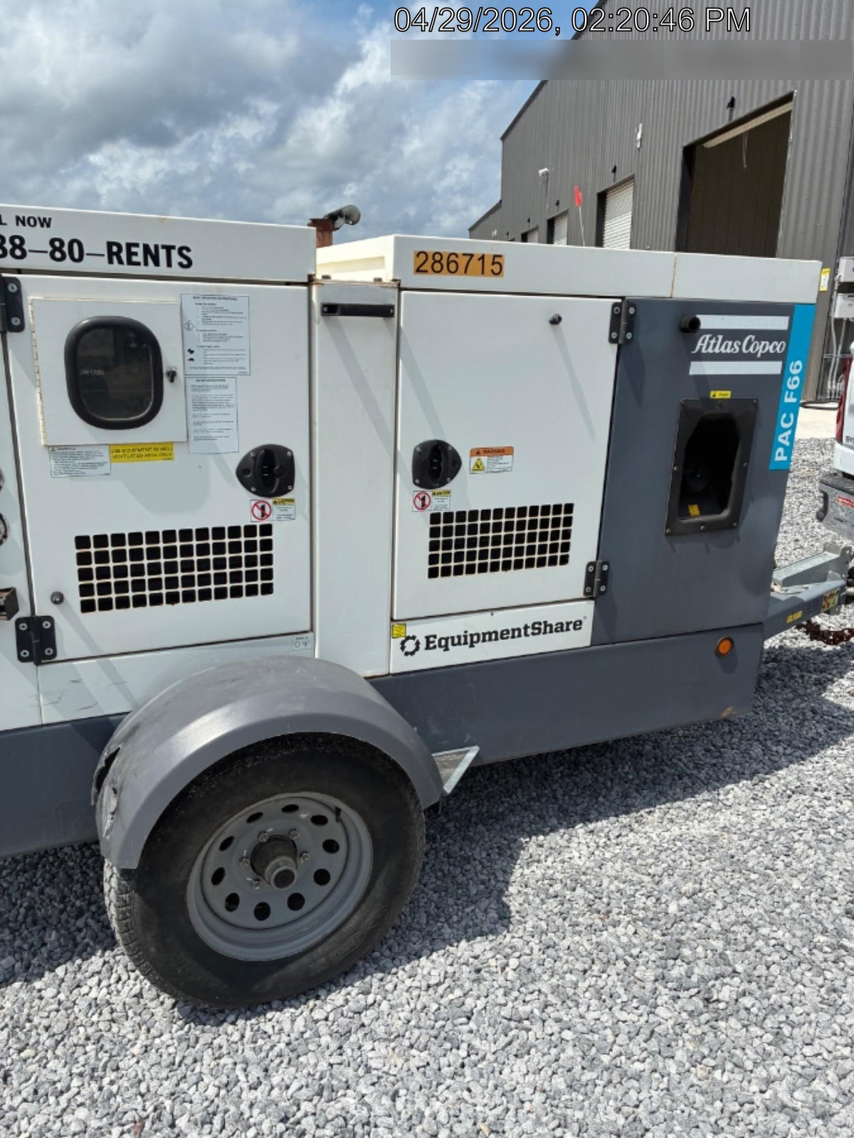 2022 ATLAS COPCO PAC F66 KD-S