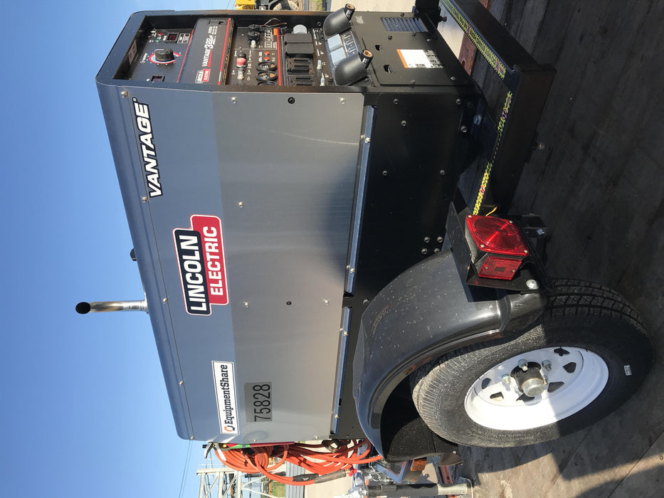 2020 Lincoln Electric Vantage 322 Welder Ready-Pak 3, w/ GPS & Decals (includes trailer, cable rack, fender light kit)