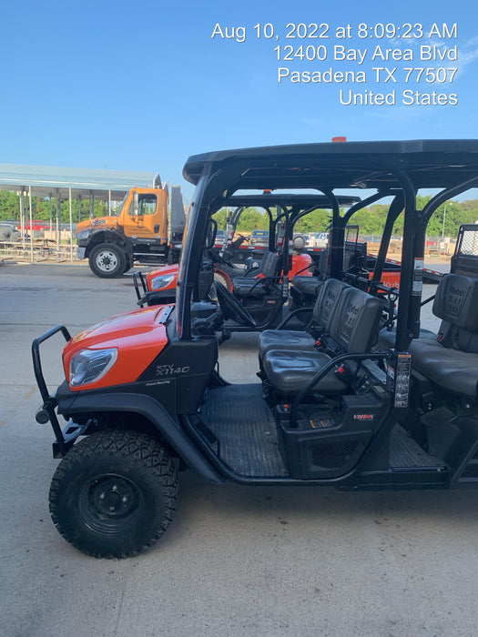 2022 Kubota RTV-X1140W-H Plastic Canopy, Windshield Acrylic Clear, LED Strobe Light, Wire Harness Kit, Back up Alarm