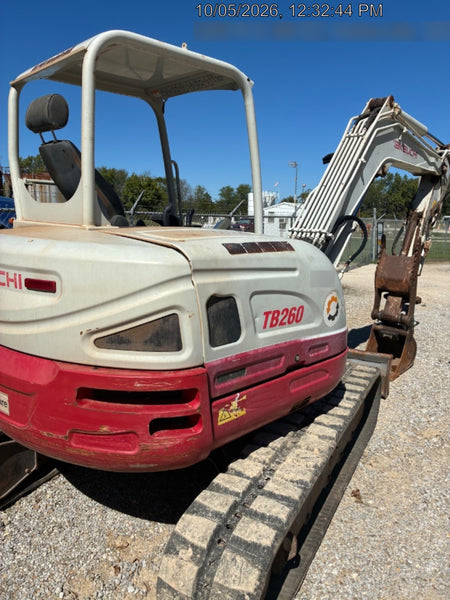 2019 Takeuchi TB260 Takeuchi TB260 Canopy w/Rubber Tracks, Auxiliary Hydraulics, Standard Blade, Manual QC