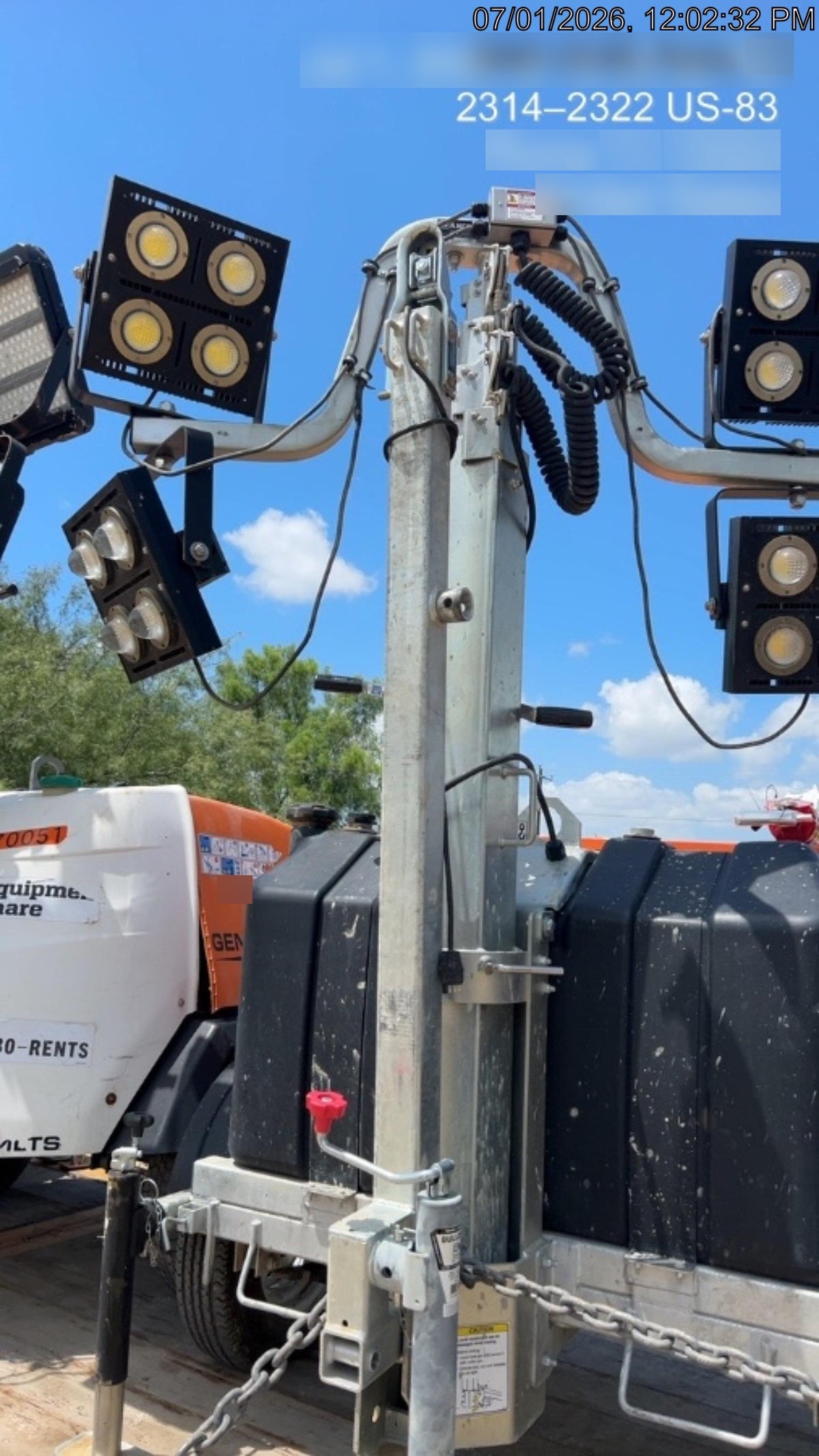 2024 Wanco WLTT-4MM4K Diesel, Deep Sea Controller, Shore Power Plug, Auto Start, (4) 350W LED Floodlights, 4kW Generator, 60 Gal Fuel Tank, 2" Ball, T3