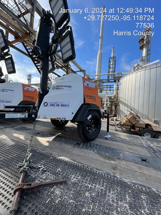 2023 Generac MLT2 Diesel, Flex Switch 120V Input, Powerzone Controller, 
(4) 320W LED Lights, 4kW Generator, 39.9 Gal Fuel Tank, 2" Ball, T3