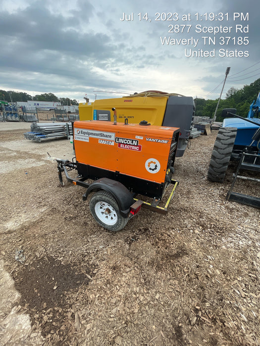 2021 Lincoln Electric Vantage 322 Vantage 322 Ready Pak 3 w/ Decals, ORANGE (includes trailer, cable rack, fender light kit) NO Telematics