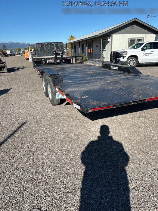 2024 TEXAS PRIDE TRAILERS 21' Lowboy Gravity Tilt Bed 14K Bumper Pull Trailer