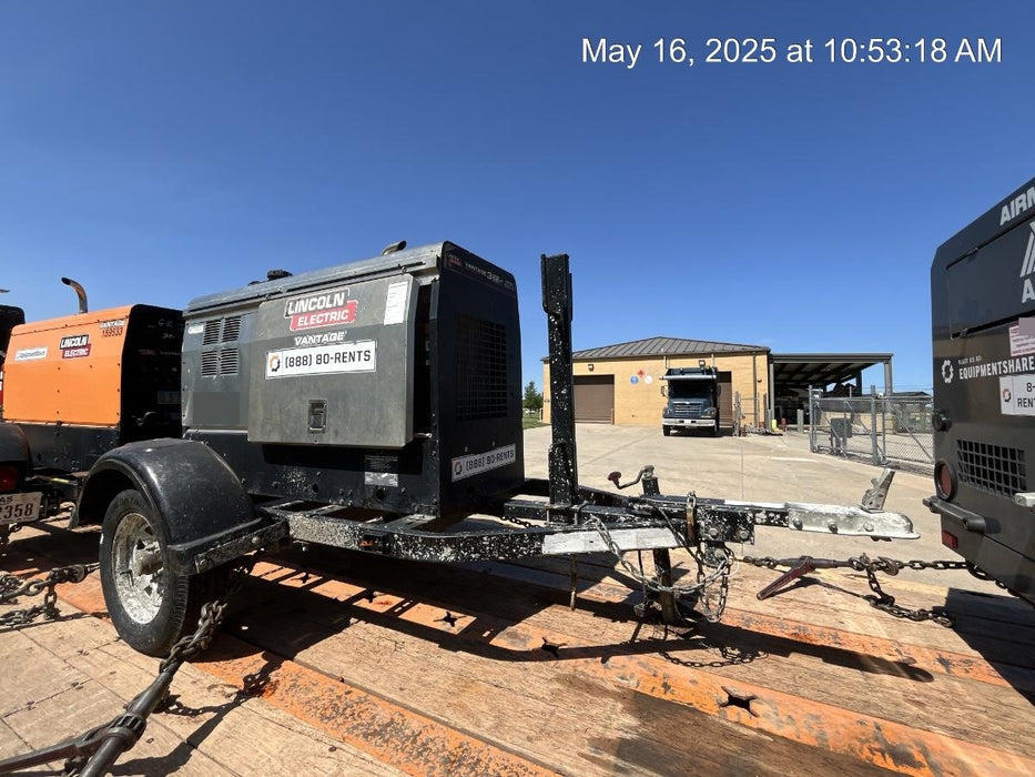 2019 Lincoln Electric Vantage 322 Ready-Pak 3, Two Wheel Trailer, Fender and Light Kit, Cable Rack