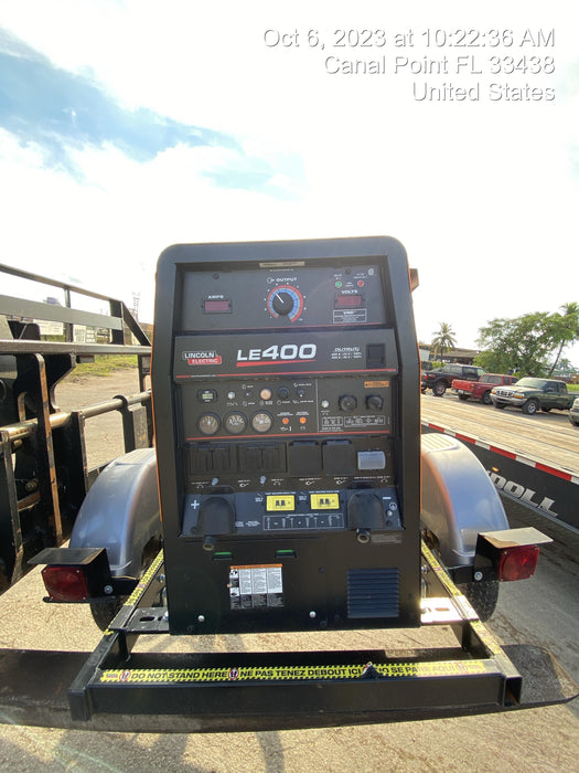 2022 Lincoln Electric LE400 Kubota V1505, Trlr, Cable Rack, Light Kit, ES Decals, T3