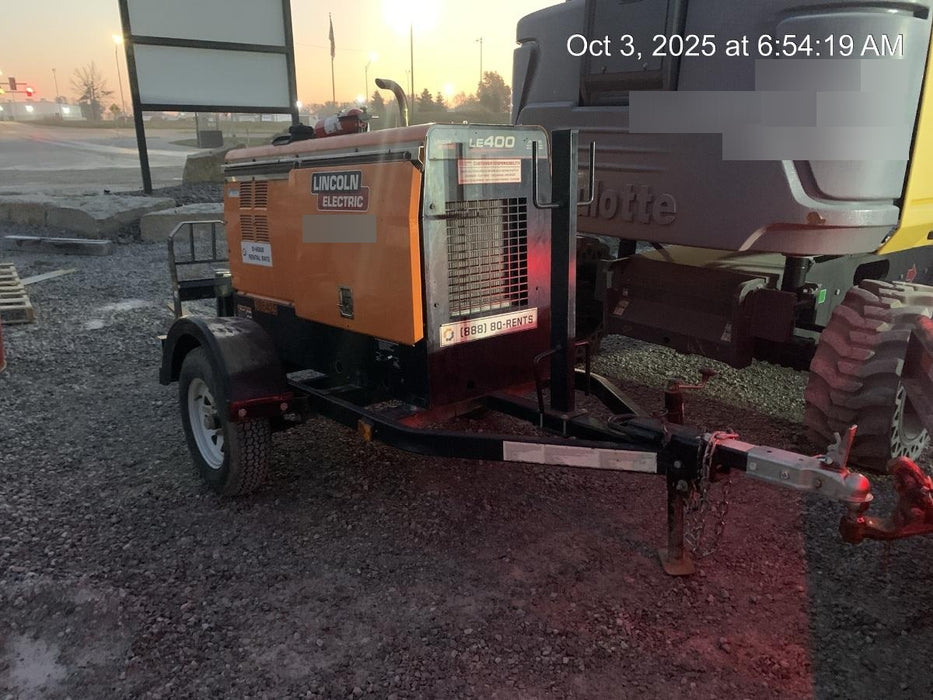 2023 Lincoln Electric LE400 Kubota V1505, Trlr, Cable Rack, Light Kit, ES Decals, T3