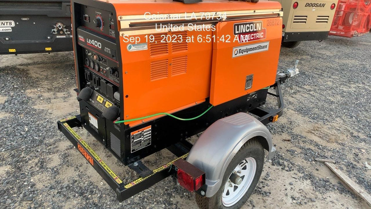 2022 Lincoln Electric LE400 Kubota V1505, Trlr, Cable Rack, Light Kit, ES Decals, T3