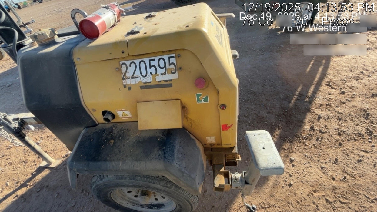 2022 Allmand NLV3GR (4) LED Light Fixture 350W, 23' Vertical Mast, 3kW Prime, Towable, Deep Sea L401, Leveling Jacks, Yanmar T4F 5.8hp