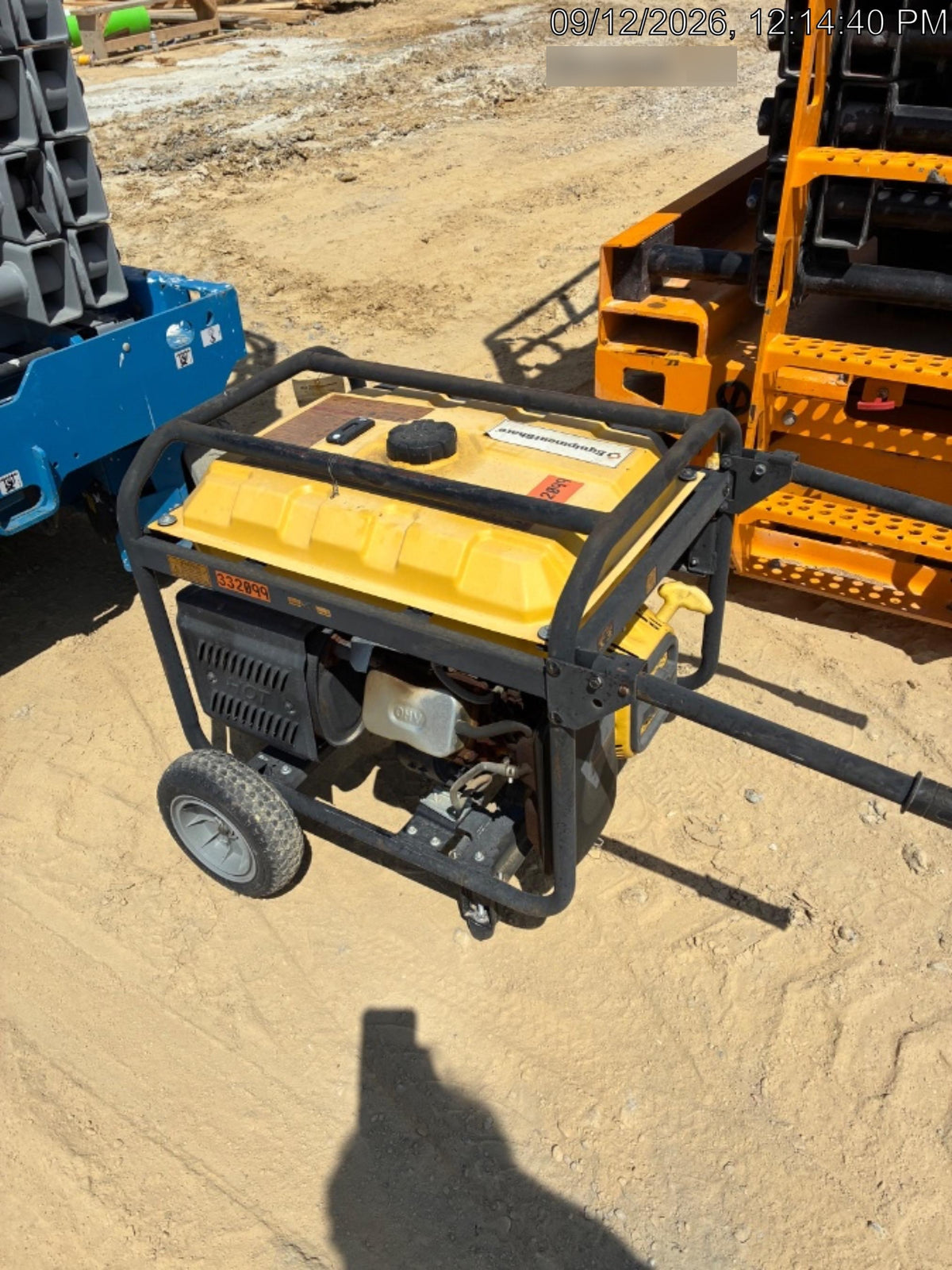 2023 Atlas Copco P6500W 5.5kW, AC390FD Gasoline Engine, Wheel & Handle Kit, (2) 120V Duplex 15A + (1) 120/240V 30A Twist Lock
