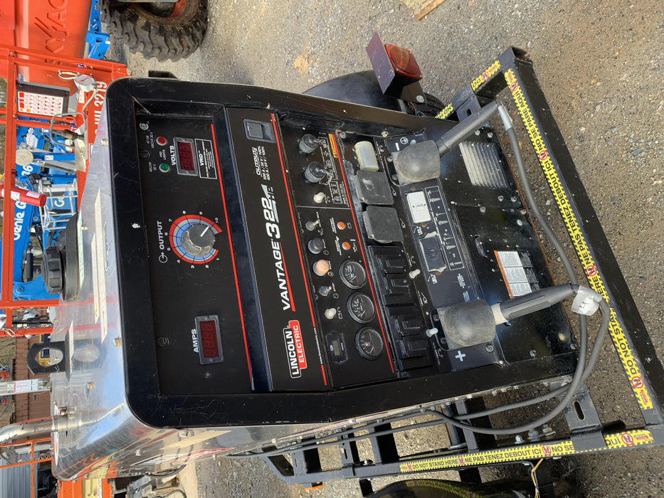 2019 Lincoln Electric Vantage 322 Welder Ready-Pak 3, Two wheel trailer, Fender and Light kit, Cable Rack