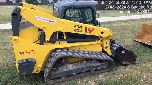 Wacker Neuson ST45 14-Pin Attachment Control T3 Bucket Leveling, Ride Control, CAB/Heat, A/C, Cyclonic Engine Pre-Cleaner, Block Heater (110v) T4F, Counter Weights, Dual Beam Work Lights,  Radio, Back-Up Camera, Zero-Drift Hydraulic Valve, Foot Throttle, 4 Way Flasher Kit, Scavenger Air Cleane, Synthetic Hydraulic Oil, High Flow LF	Hydraulic Coupler SSL/CTL