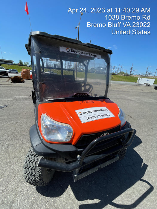 2021 Kubota RTV-X1140W-H Plastic Canopy, Windshield Acrylic Clear, LED Strobe Light, Wire Harness Kit, Back up Alarm