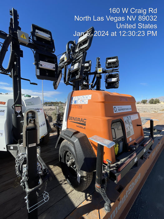 2023 Generac MLT2 Diesel, Flex Switch 120V Input, Powerzone Controller, 
(4) 320W LED Lights, 4kW Generator, 39.9 Gal Fuel Tank, 2" Ball, T3