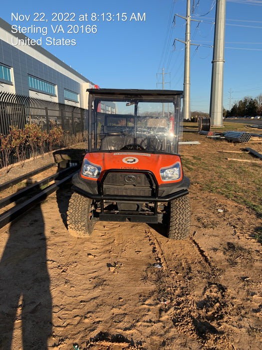 2021 Kubota RTV-X1140W-H Plastic Canopy, Windshield Acrylic Clear, LED Strobe Light, Wire Harness Kit, Back up Alarm