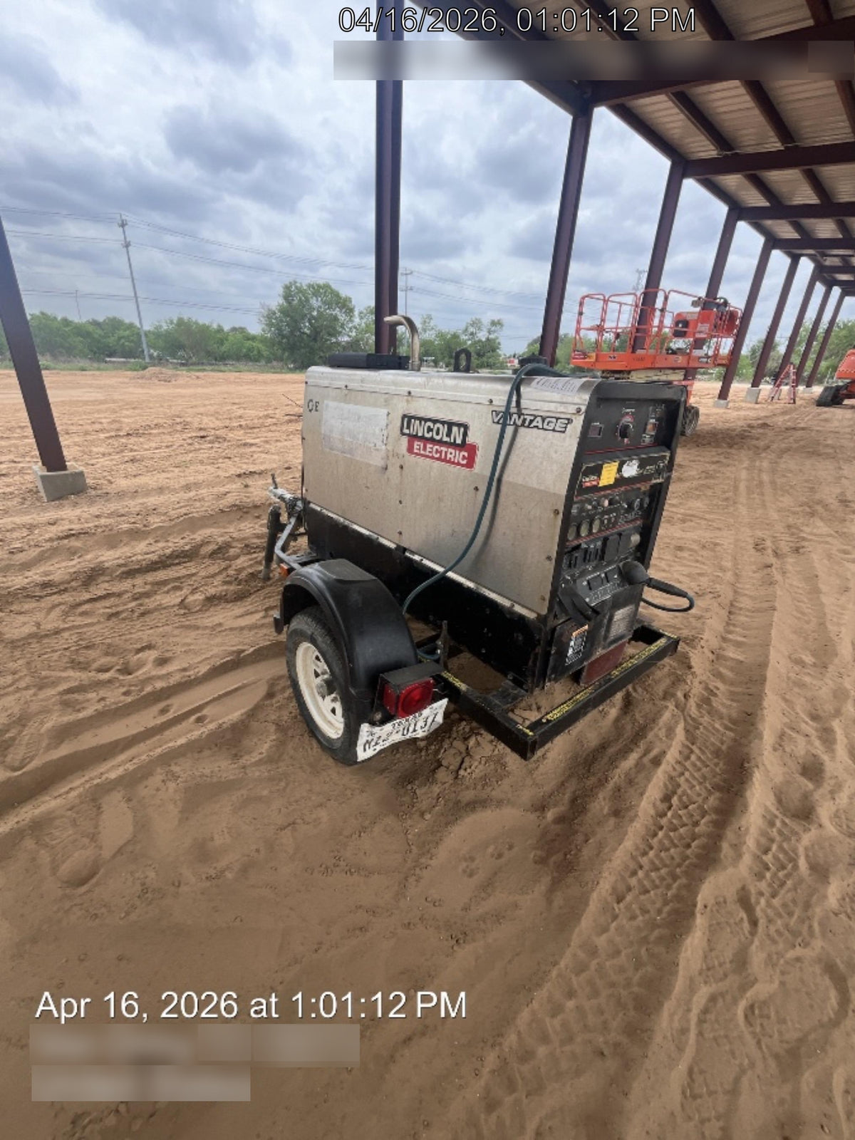 2018 Lincoln Electric Vantage 322 Lincoln Vantage 322 Welder Ready Pak 3 - Vantage 322, Trailer, Fender and light kit, Cable rack