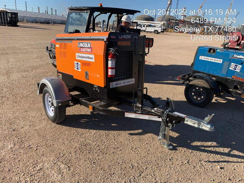 2022 Lincoln Electric LE400 Kubota V1505, Trlr, Cable Rack, Light Kit, ES Decals, T3