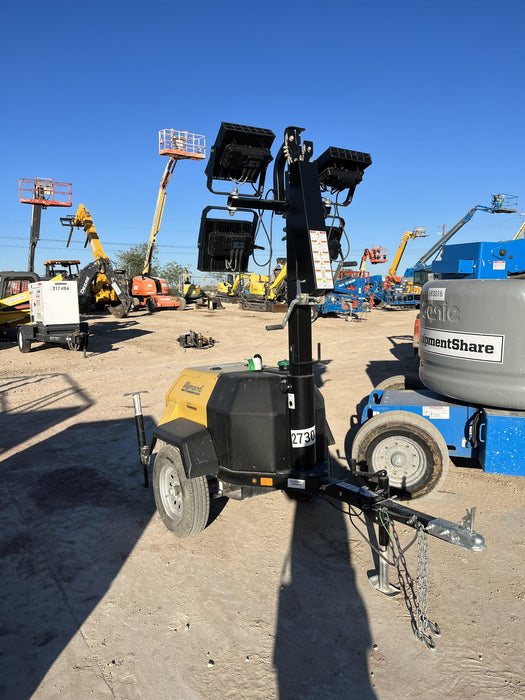 2022 Allmand NLV3GR (4) LED Light Fixture 350W, 23' Vertical Mast, 3kW Prime, Towable, ES Decals, T3