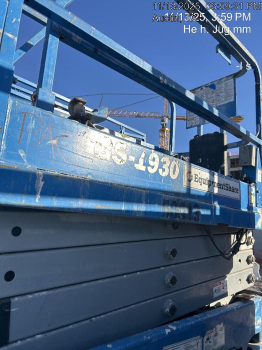 2019 Genie GS-1930 Fixed Rails with Chain Entry