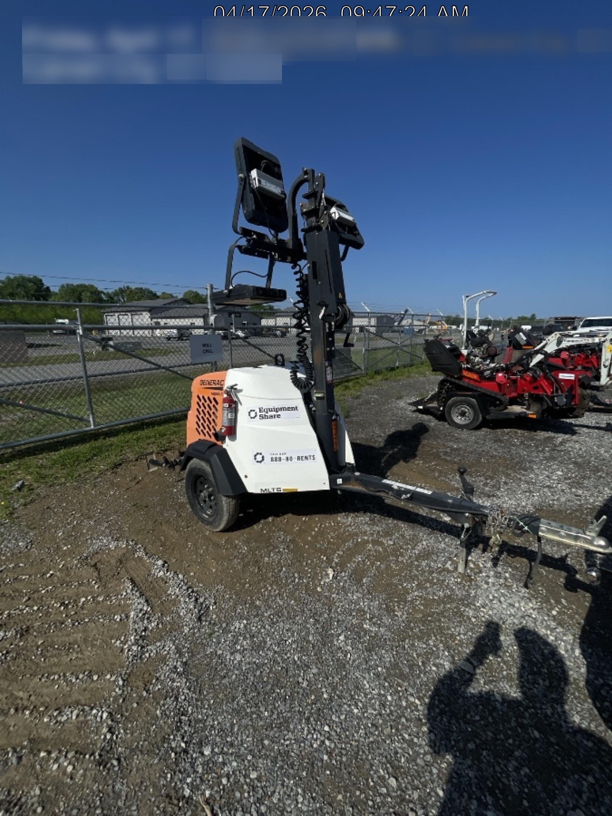 2023 Generac MLT2 Diesel, Flex Switch 120V Input, Powerzone Controller, 
(4) 320W LED Lights, 4kW Generator, 39.9 Gal Fuel Tank, 2" Ball, T3