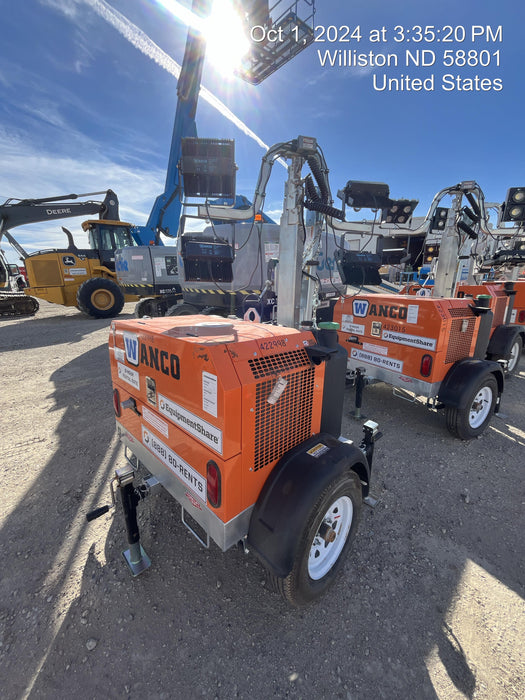 2024 Wanco WLTT-4MM4K Diesel, Deep Sea Controller, Shore Power Plug, Auto Start, (4) 350W LED Floodlights, 4kW Generator, 60 Gal Fuel Tank, 2" Ball, T3