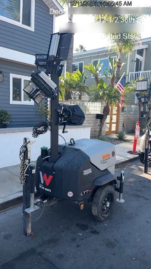 2024 Wacker Neuson LTT4 Diesel, Kohler KDW702, Deep Sea Controller, Auto Start, LED 320W, Bypass Outlet, T3