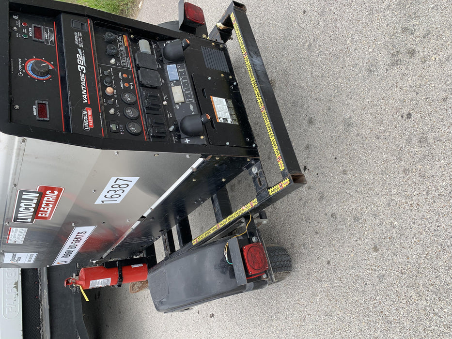 2018 Lincoln Electric Vantage 322 Lincoln Vantage 322 Welder Ready Pak 3 - Vantage 322, Trailer, Fender and light kit, Cable rack