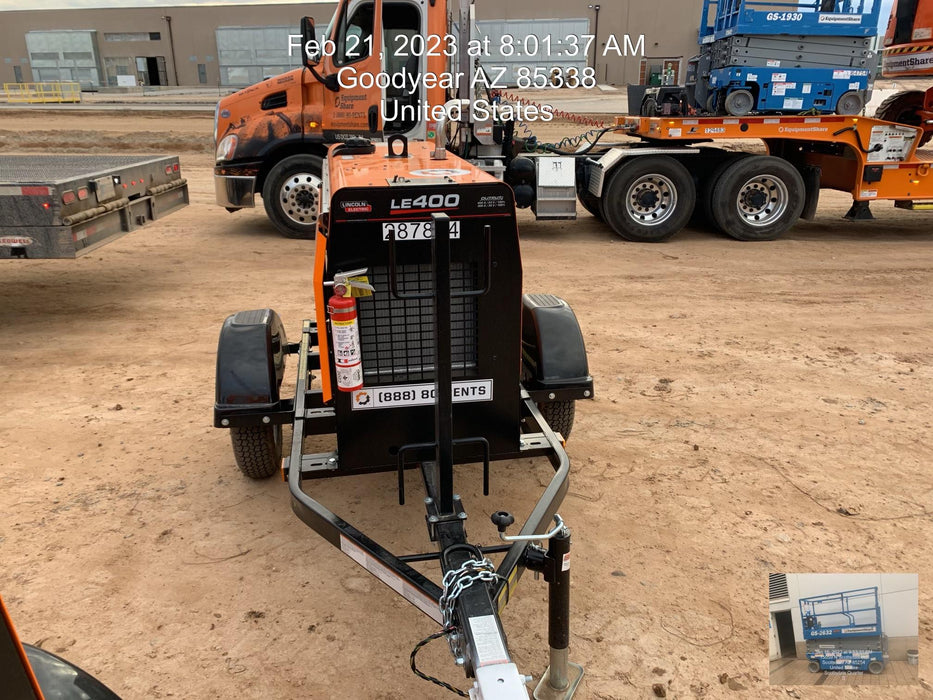 2023 Lincoln Electric LE400 Kubota V1505, Trlr, Cable Rack, Light Kit, ES Decals, T3