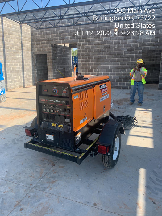 2021 Lincoln Electric Vantage 322 Vantage 322 Ready Pak 3 w/ Decals, ORANGE (includes trailer, cable rack, fender light kit) NO Telematics