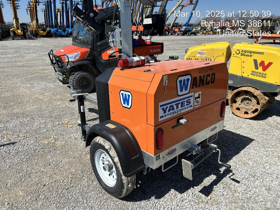 2025 Wanco WLTT-4MM4K Diesel, Mitsubishi L2E, 9.0HP @1800 rpm, Deep Sea Controller, Shore Power Plug, Auto Start, (4) 350W LED Floodlights, 4kW Generator, 60 Gal Fuel Tank, 2" Ball, T3