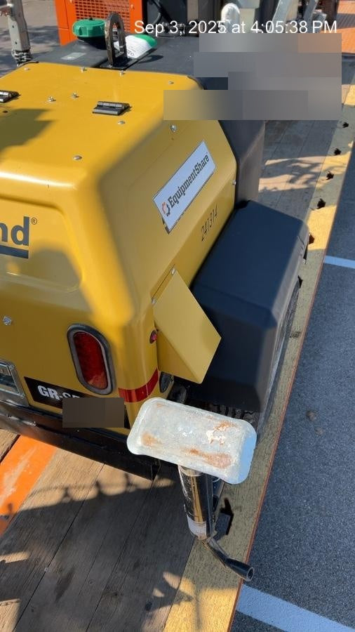 2022 Allmand NLV3GR (4) LED Light Fixture 350W, 23' Vertical Mast, 3kW Prime, Towable, Deep Sea L401, Leveling Jacks, Yanmar T4F 5.8hp