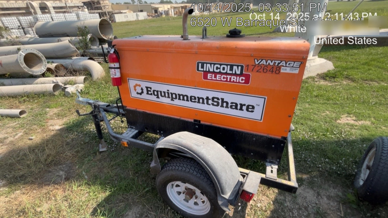 2021 Lincoln Electric Vantage 322 Vantage 322 Ready Pak 3 w/ Decals, ORANGE (includes trailer, cable rack, fender light kit) NO Telematics