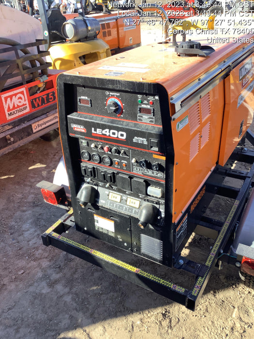 2022 Lincoln Electric LE400 Kubota V1505, Trlr, Cable Rack, Light Kit, ES Decals, T3