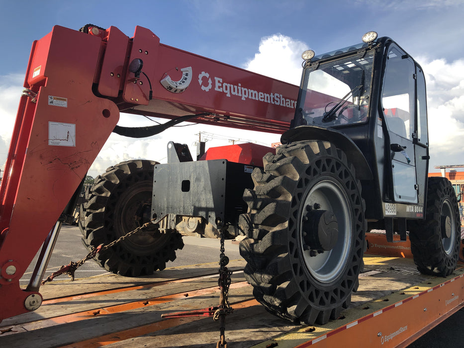 2020 Manitou MTA8044 74hp T4F, Cab/Heat/Air, Cab and Boom LED work lights, Auxiliary Hydraulics, Solid Tires, Amber strobe, Lift Hook w/66" Carriage, 60" Forks