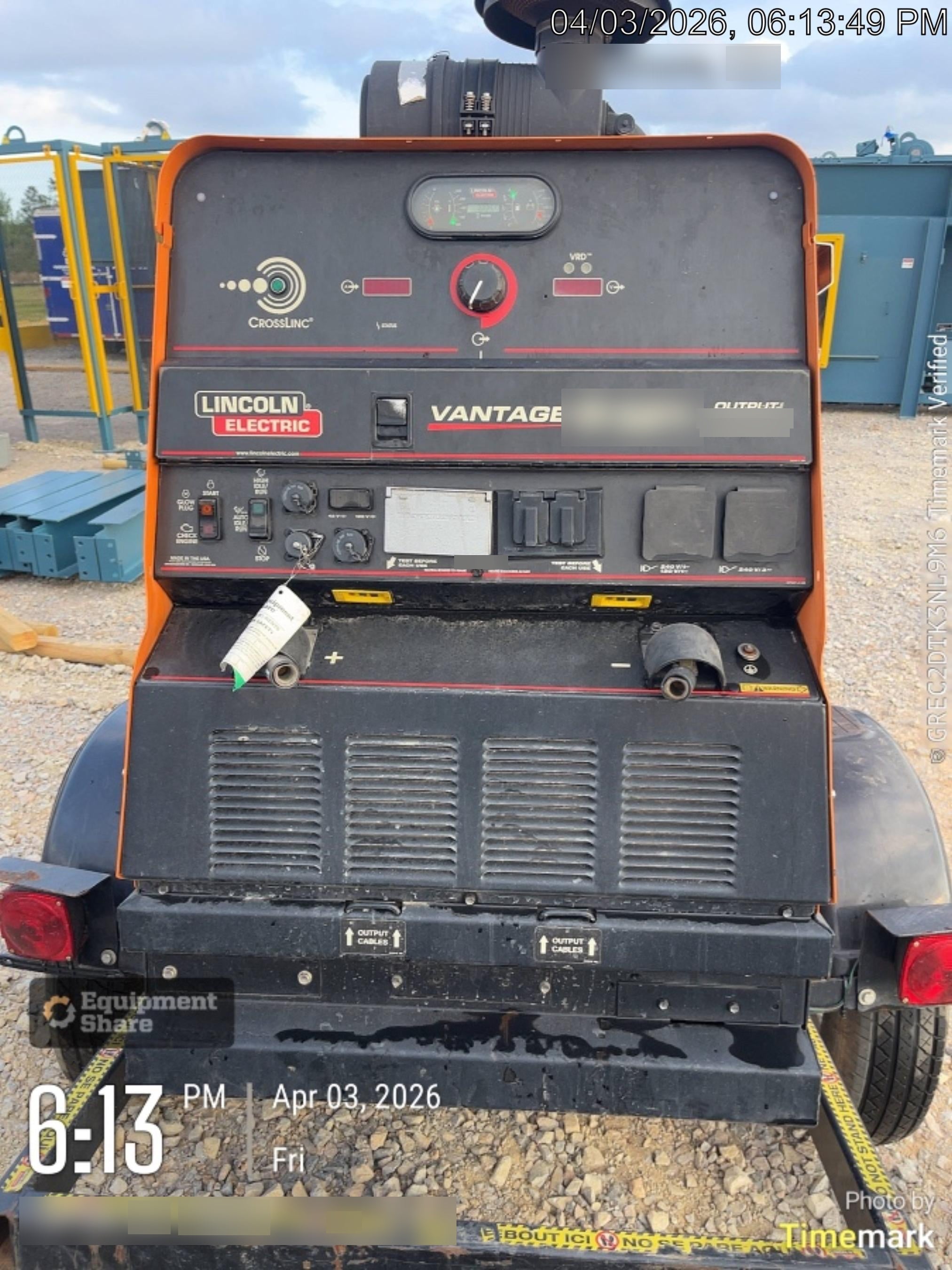 2021 Lincoln Electric Vantage 549X Ready Pak 3, ORANGE (includes trailer, cable rack, fender light kit)