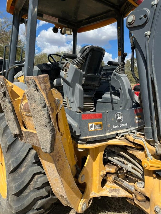 2019 John Deere 310LEP 4WD, Canopy, Standard dipper, ISO Controls, Rear Auxiliary Hydraulics, Manual QC w/Buckets: 12”, 18”, and 24”