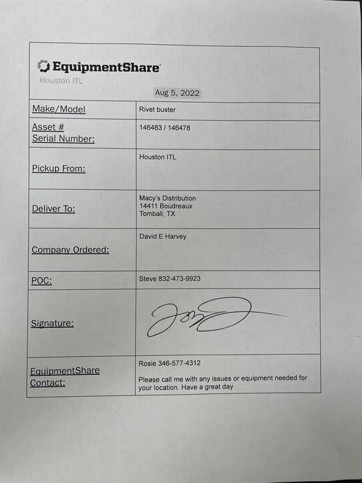 2021 MICHIGAN PNEUMATIC MP-133-ORANGE-NEP-SB