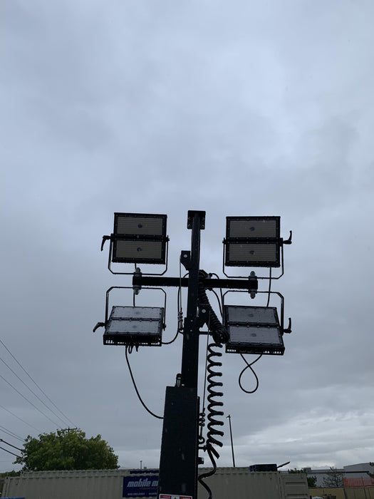 2022 Allmand NLV3GR (4) LED Light Fixture 350W, 23' Vertical Mast, 3kW Prime, Towable, ES Decals, T3