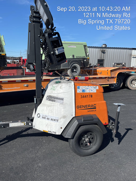 2023 Generac MLT2 Diesel, Flex Switch 120V Input, Powerzone Controller, (4) 320W LED Lights, 4kW Generator, 39.9 Gal Fuel Tank, 2" Ball, T3