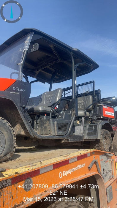 2022 Kubota RTV-X1140W-H Plastic Canopy, Windshield Acrylic Clear, LED Strobe Light, Wire Harness Kit, Back up Alarm