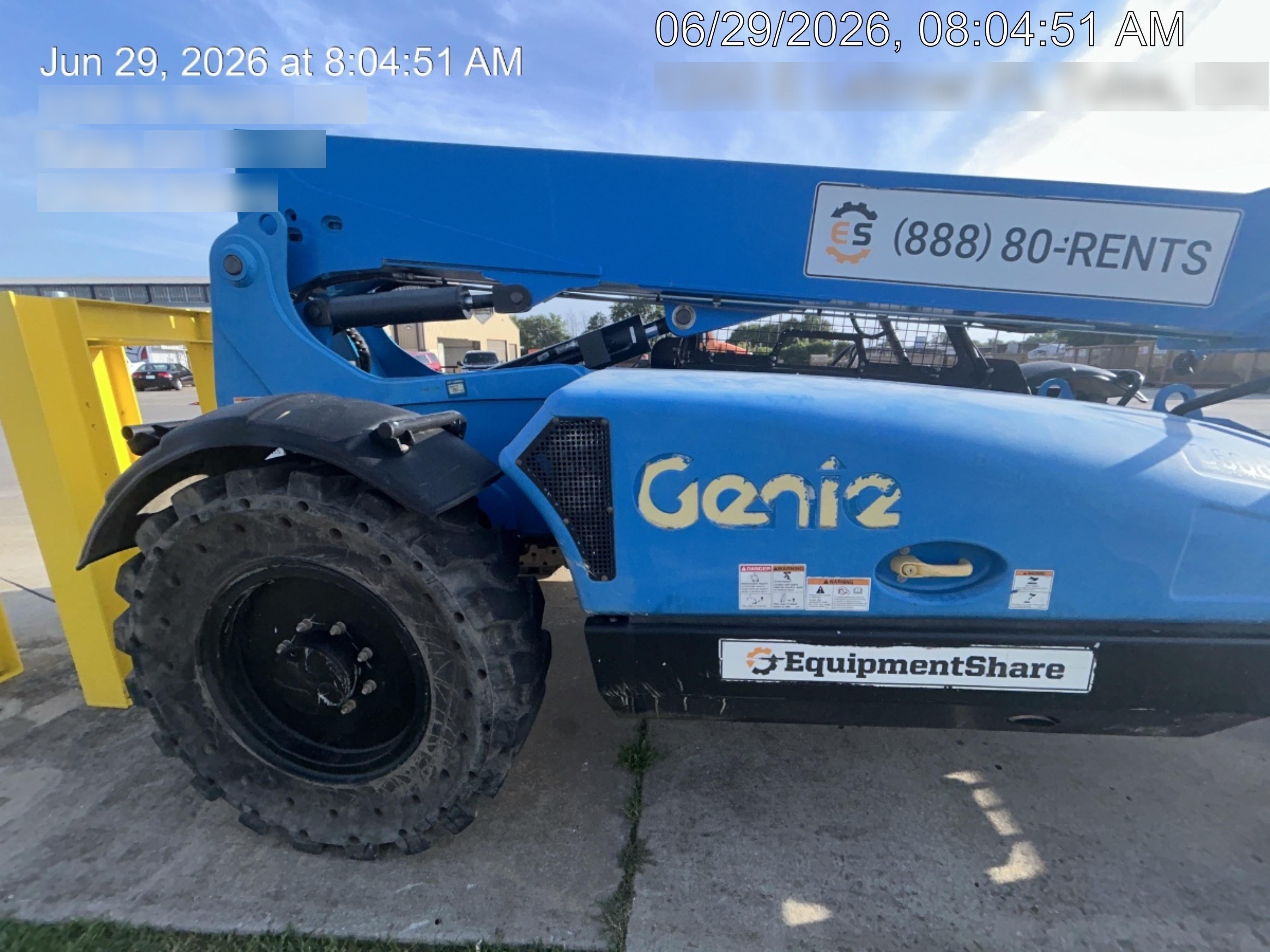 2019 Genie GTH-636 Canopy, Solid RT Tires, LED Work Lights, Beacon 60" QA Carriage, 48" Forks