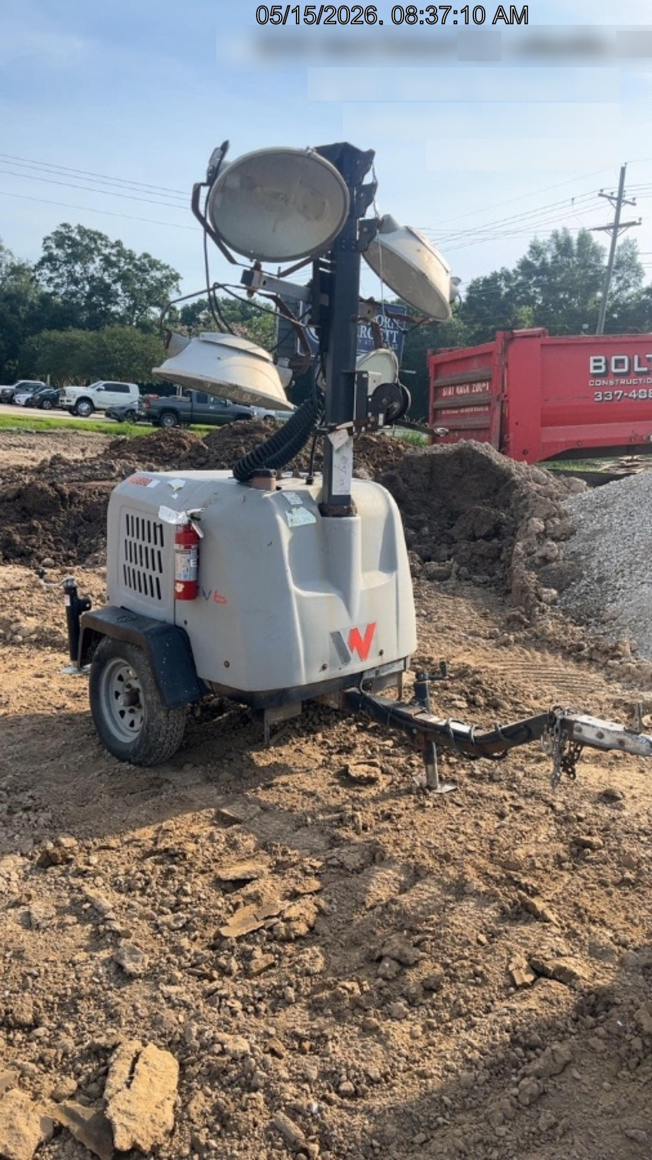 2019 Wacker Neuson LTV6L-MH Wacker Neuson LTV6L Mobile Light Tower w/Fuel Level Sensor Installed