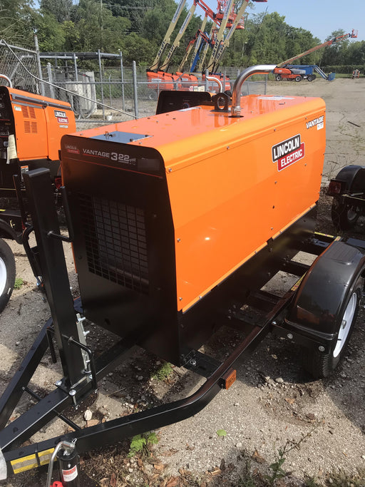 2021 Lincoln Electric Vantage 322 Vantage 322 Ready Pak 3 w/ Decals, ORANGE (includes trailer, cable rack, fender light kit) NO Telematics