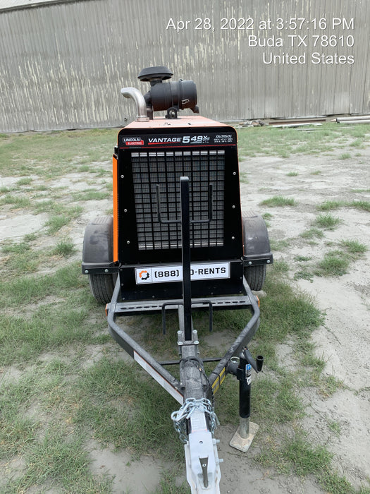 2021 Lincoln Electric Vantage 549X Ready Pak 3, ORANGE (includes trailer, cable rack, fender light kit)