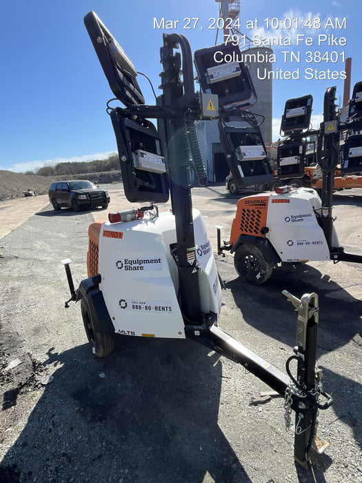 2023 Generac MLT2 Diesel, Flex Switch 120V Input, Powerzone Controller, 
(4) 320W LED Lights, 4kW Generator, 39.9 Gal Fuel Tank, 2" Ball, T3