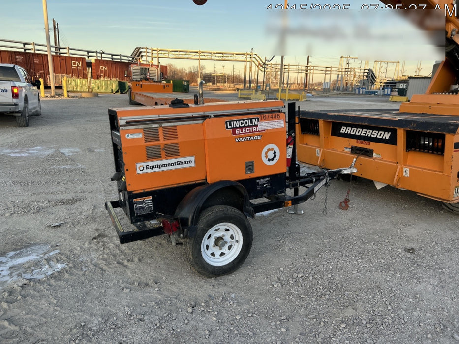 2021 Lincoln Electric Vantage 322 Vantage 322 Ready Pak 3 w/ Decals, ORANGE (includes trailer, cable rack, fender light kit) NO Telematics