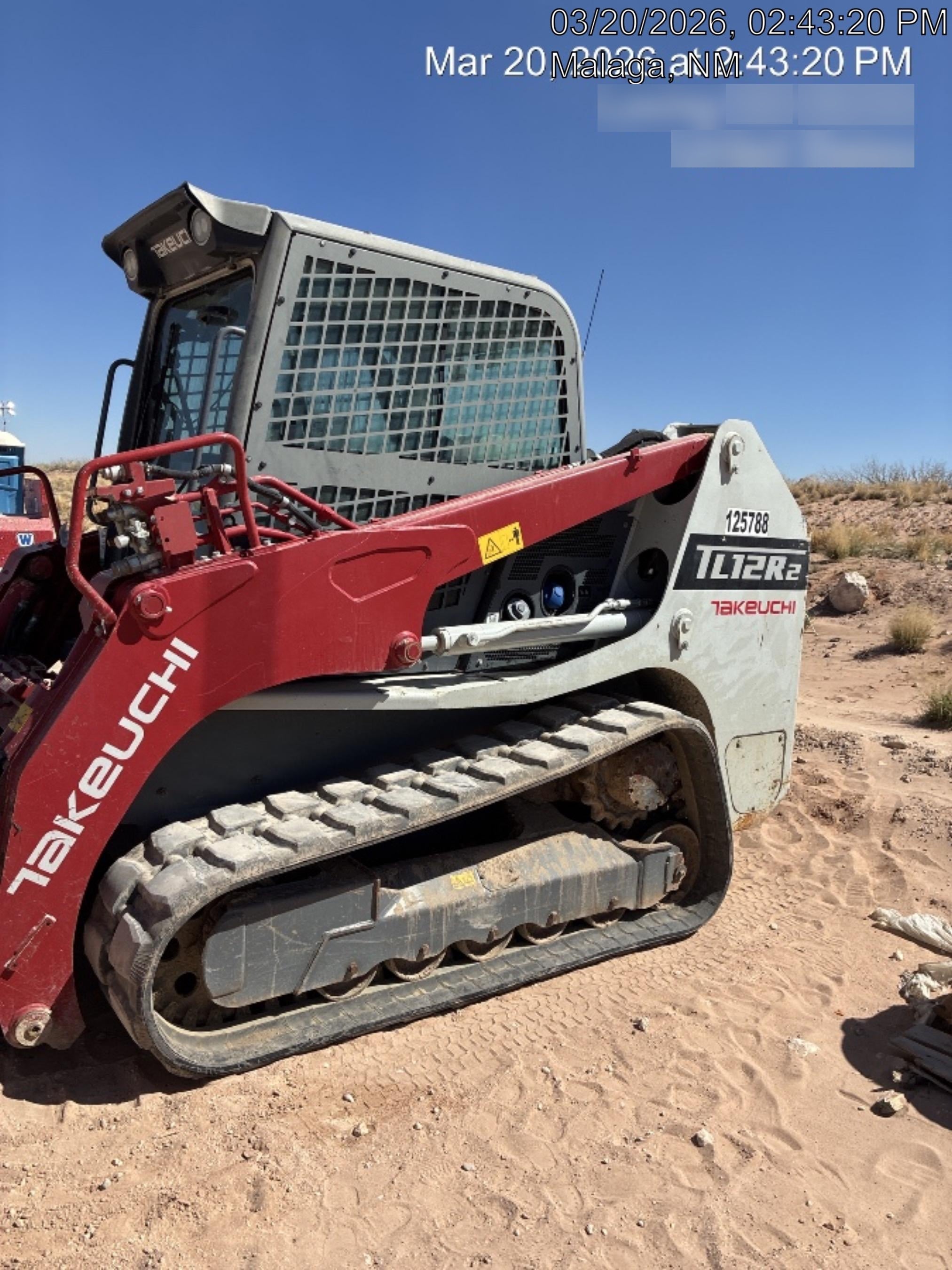 2020 Takeuchi TL12R2-CR Cab/Heat/Air, Hydraulic QC
