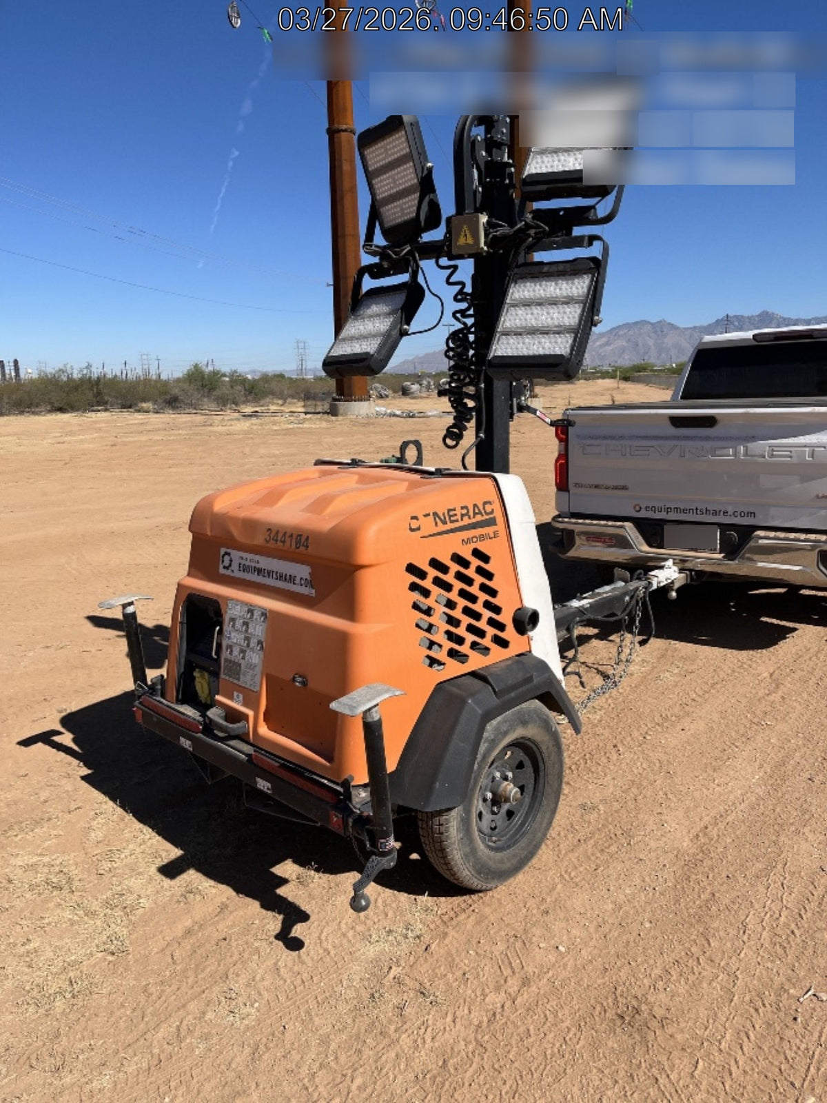 2023 Generac MLT2 Diesel, Flex Switch 120V Input, Powerzone Controller, (4) 320W LED Lights, 4kW Generator, 39.9 Gal Fuel Tank, 2" Ball, T3