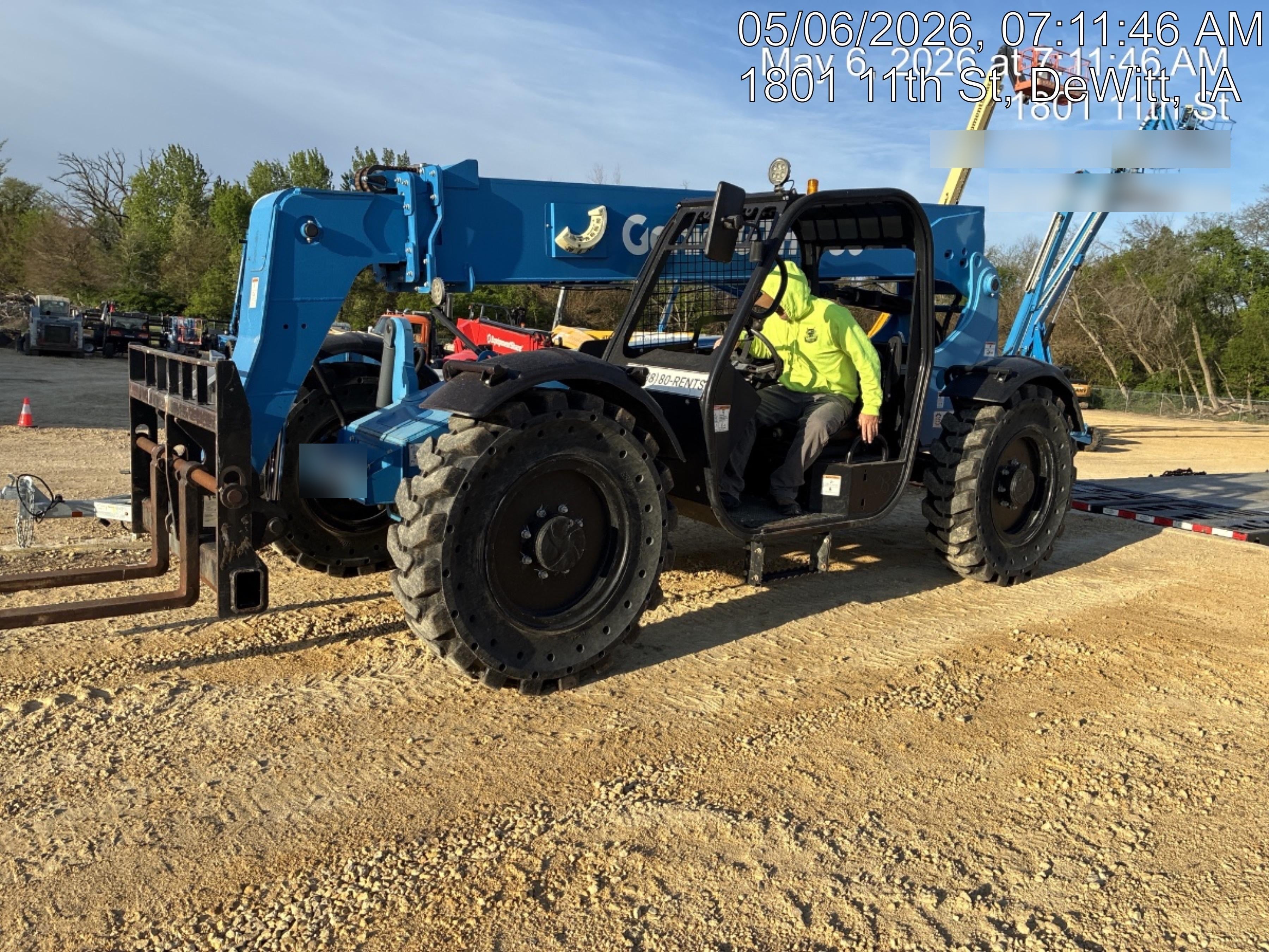 2018 Genie GTH-636 Genie GTH-636 w/Open ROPS, Solid Tires, Work Light/Beacon, 48" Carriage and Forks