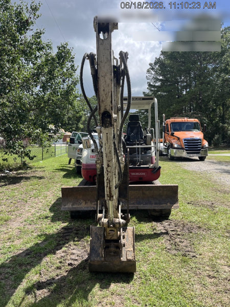 2019 Takeuchi TB260 Canopy, Standard Blade, Auxiliary hydraulics Manual QC, Hydraulic thumb, 12" ,18", 24" Bucket